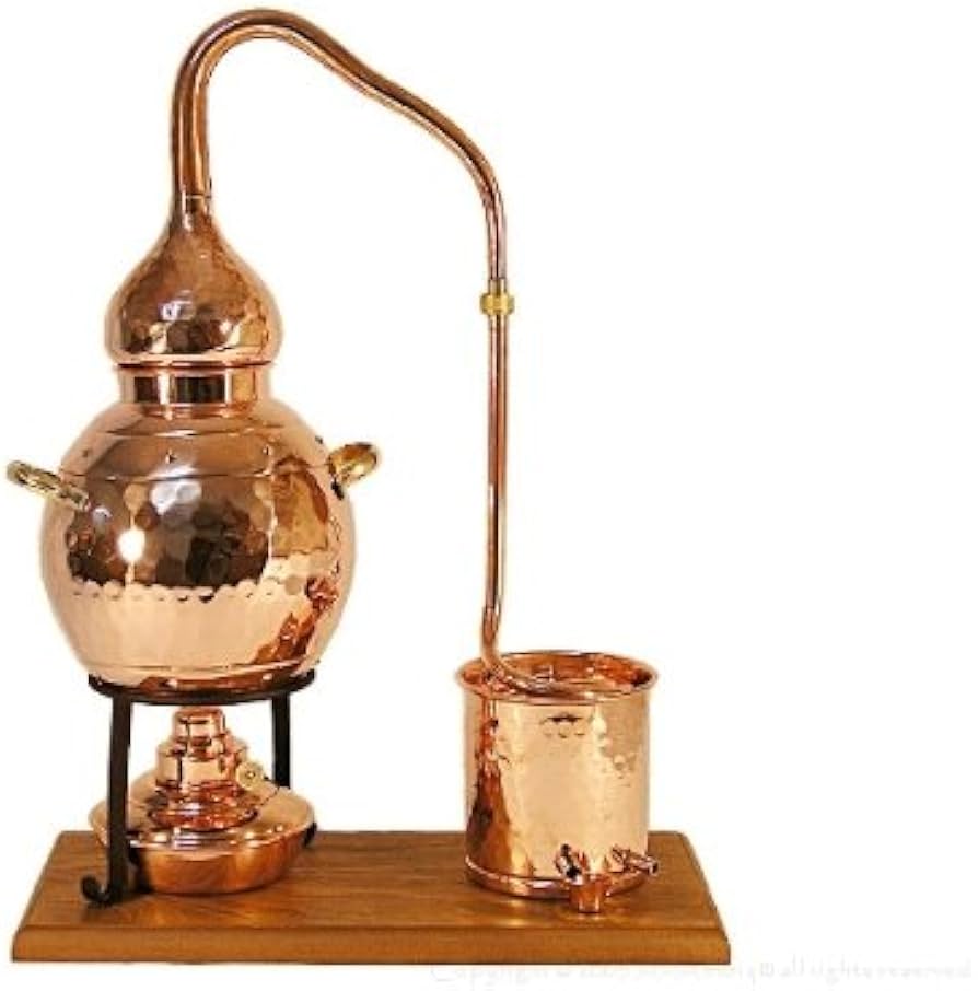 Amazon.co.jp: 銅製卓上蒸留器 2500ml アランビック ランプセット