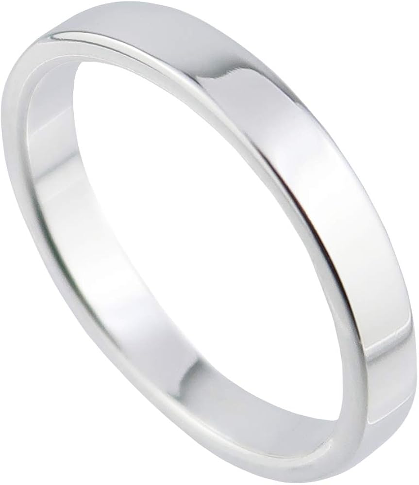 Amazon | 新宿銀の蔵 3mm幅 プレーン平打ち シルバー925 リング 7～21