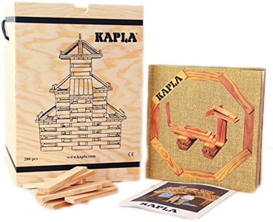 Amazon | KAPLA 木製ブロック280 茶 （初級・動物） | 積み木 | おもちゃ
