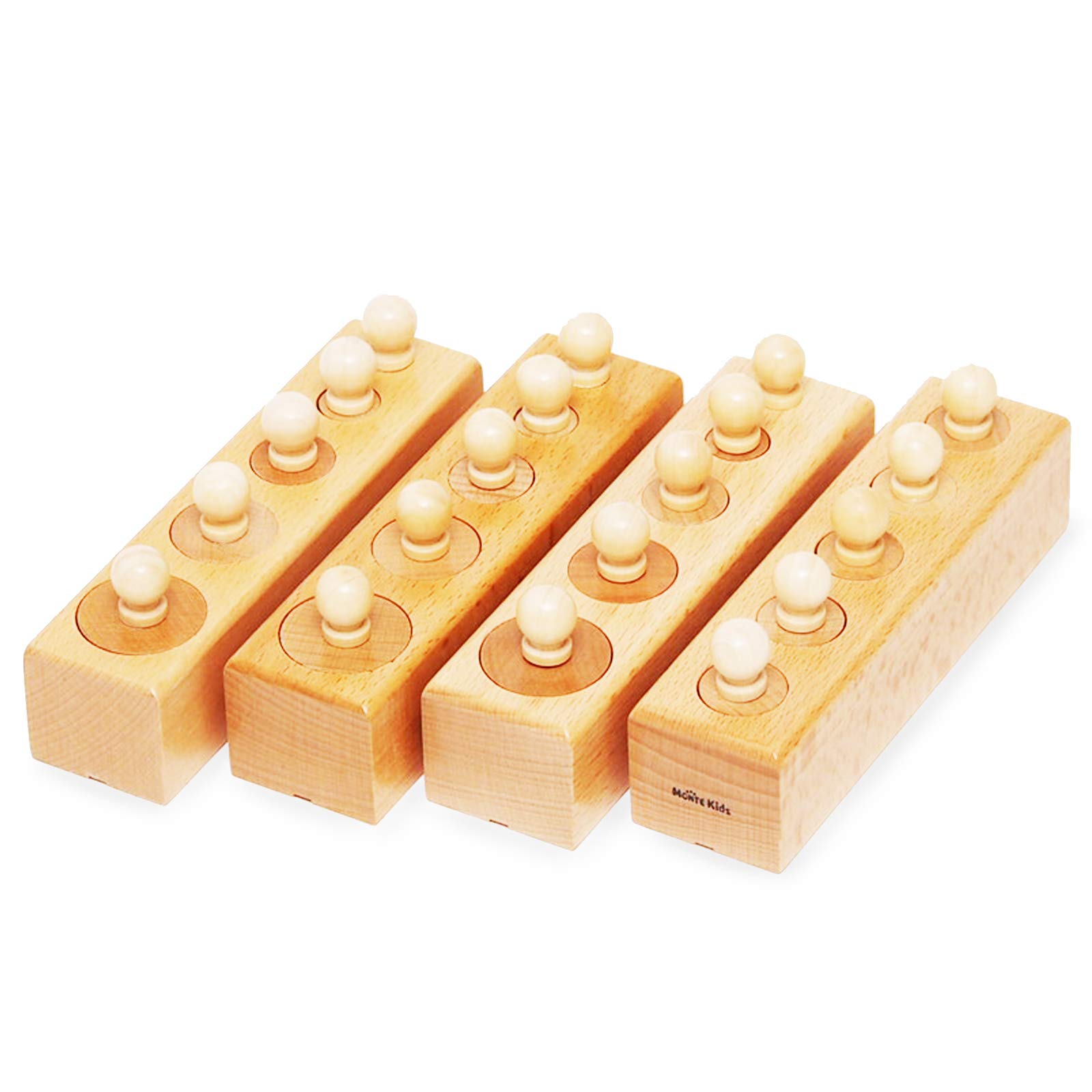 Amazon | 【MONTE Kids】モンテッソーリ教具 - シリンダー円柱さし