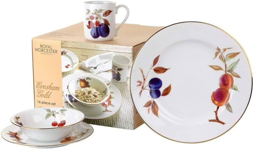 Amazon.com | Royal Worcester Evesham Gold Dinnerware Set | 16