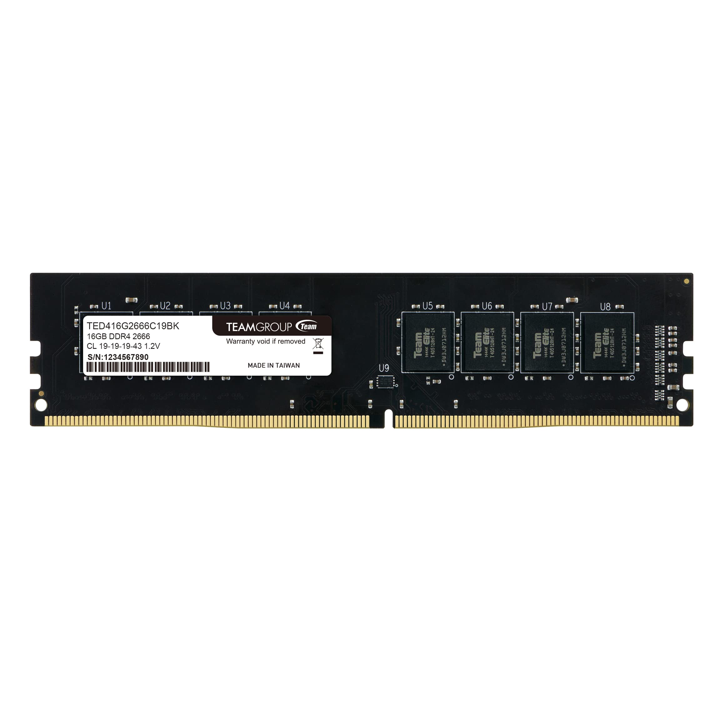 Memória Desktop Team Group 16GB DDR4 2666 Mhz 1.2V