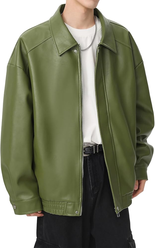 Amazon | [East Rain] メンズジャケット 革ジャケット PUレザー 皮