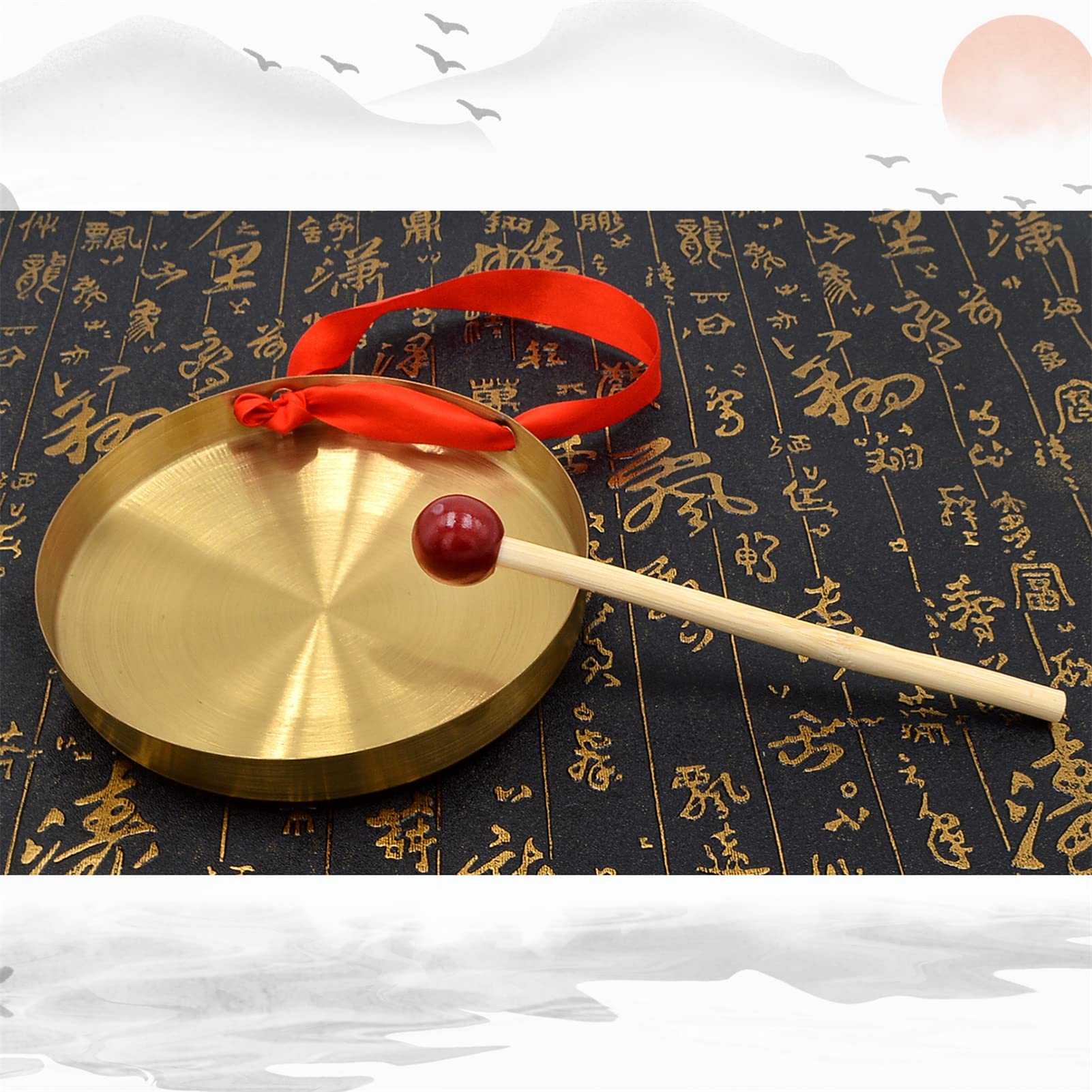 Amazon | Fengshuibringluck 真鍮 銅鑼 手作りの真鍮音楽 打楽器 倣い