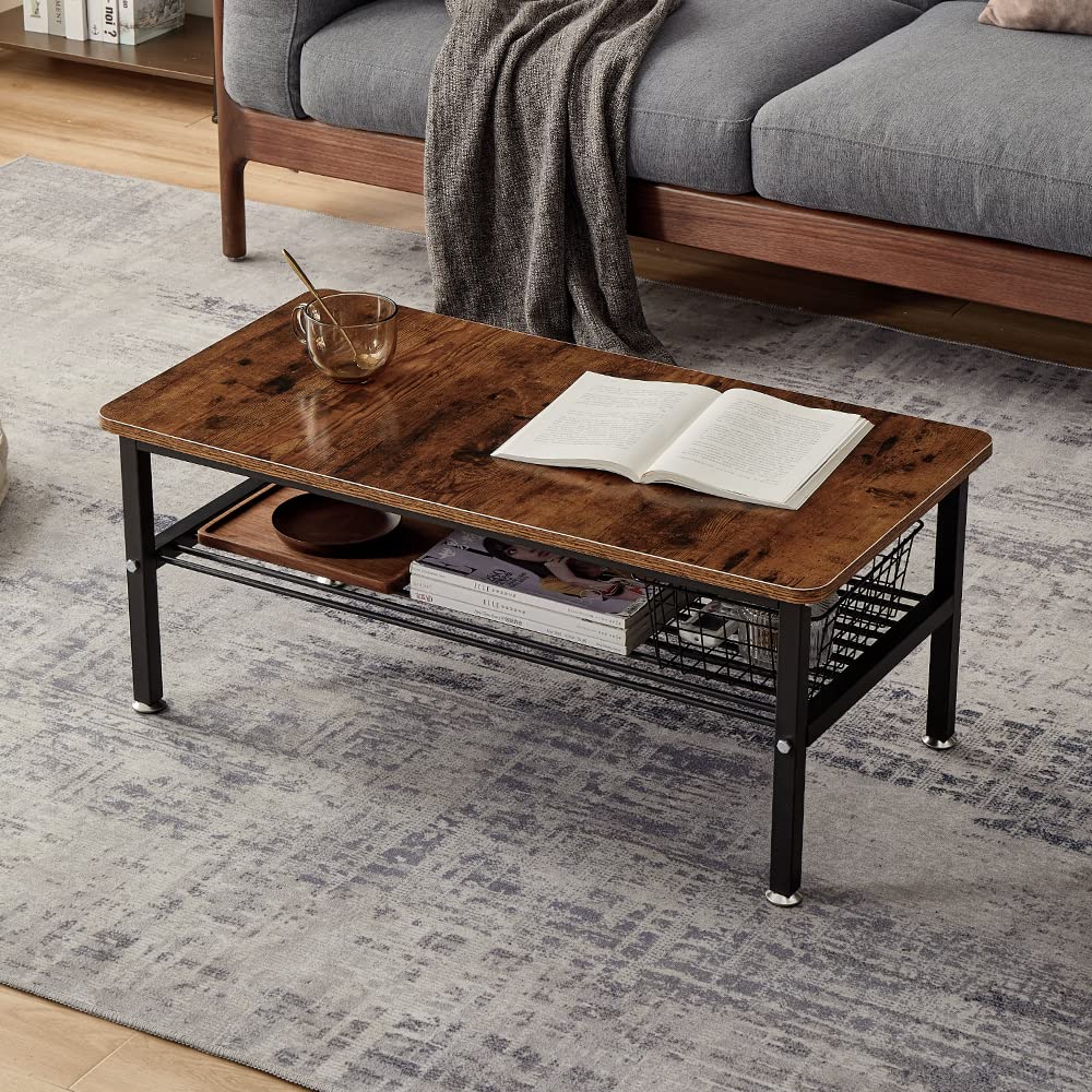 Amazon.co.jp: ローテーブル 収納棚付き センターテーブル リビング