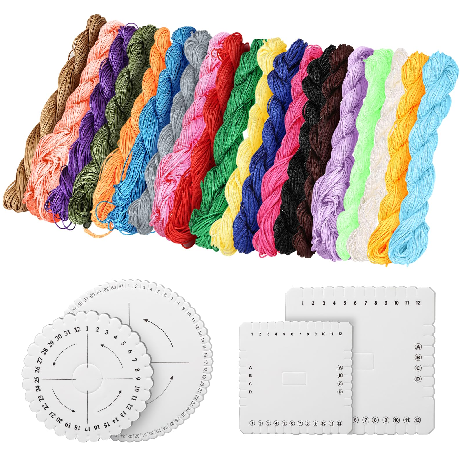 Amazon.co.jp: Veenkeny 20色セット組紐 キット くみひもキット 組み紐