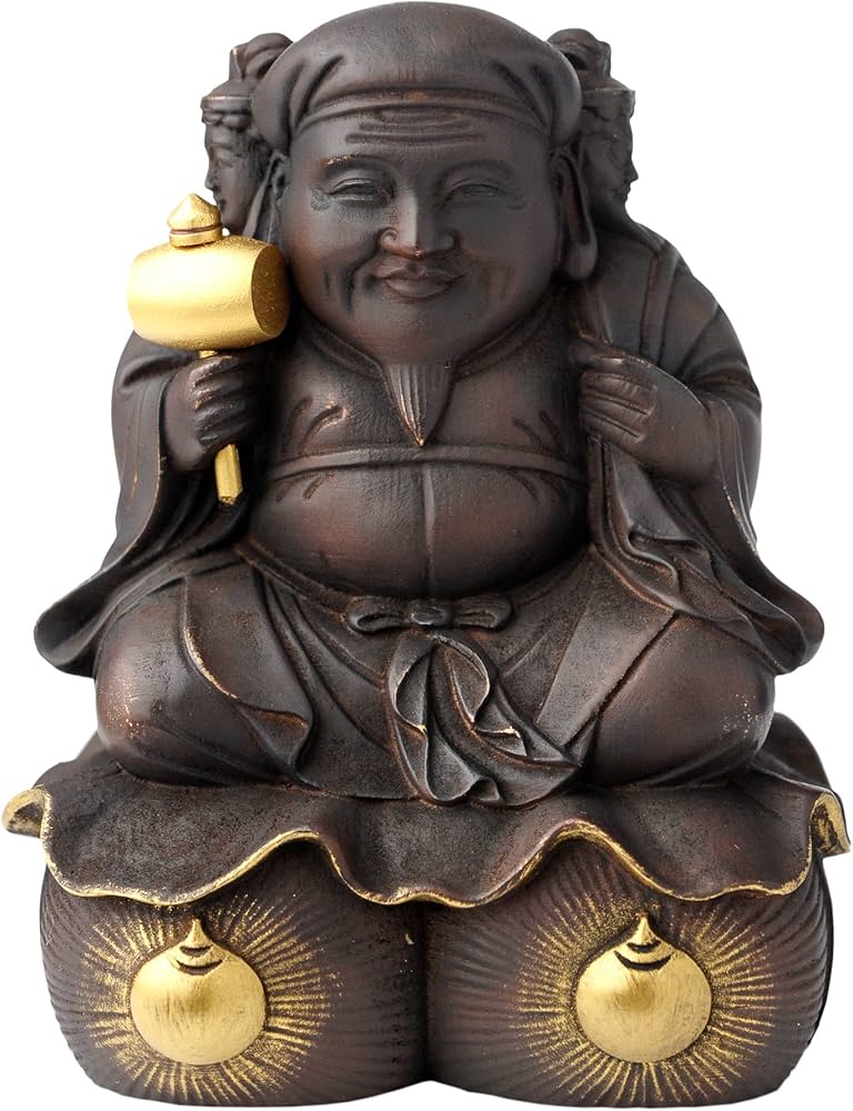 Amazon.co.jp: ≪圓徳院公認≫豊臣秀吉 三面大黒天 small（木製：桧