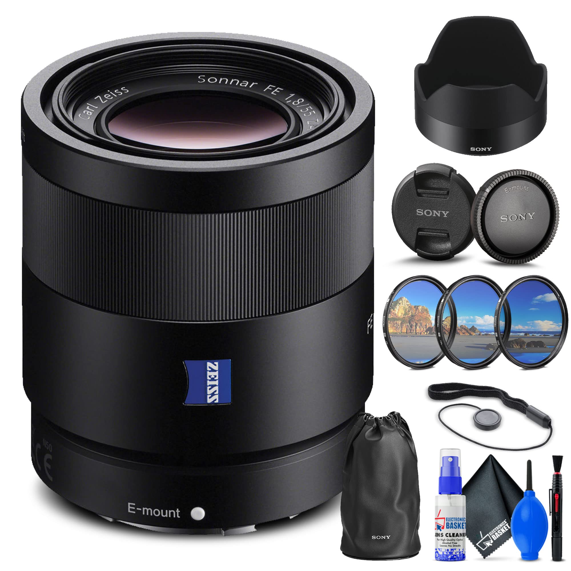 Amazon.com : Sony Sonnar T FE 55mm f/1.8 ZA Lens (SEL55F18Z) +