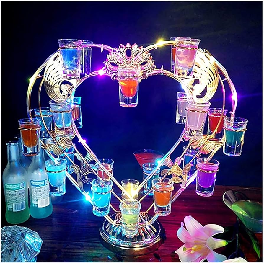 Amazon｜テキーラ観覧車 LED ワイングラスホルダー ワインラック