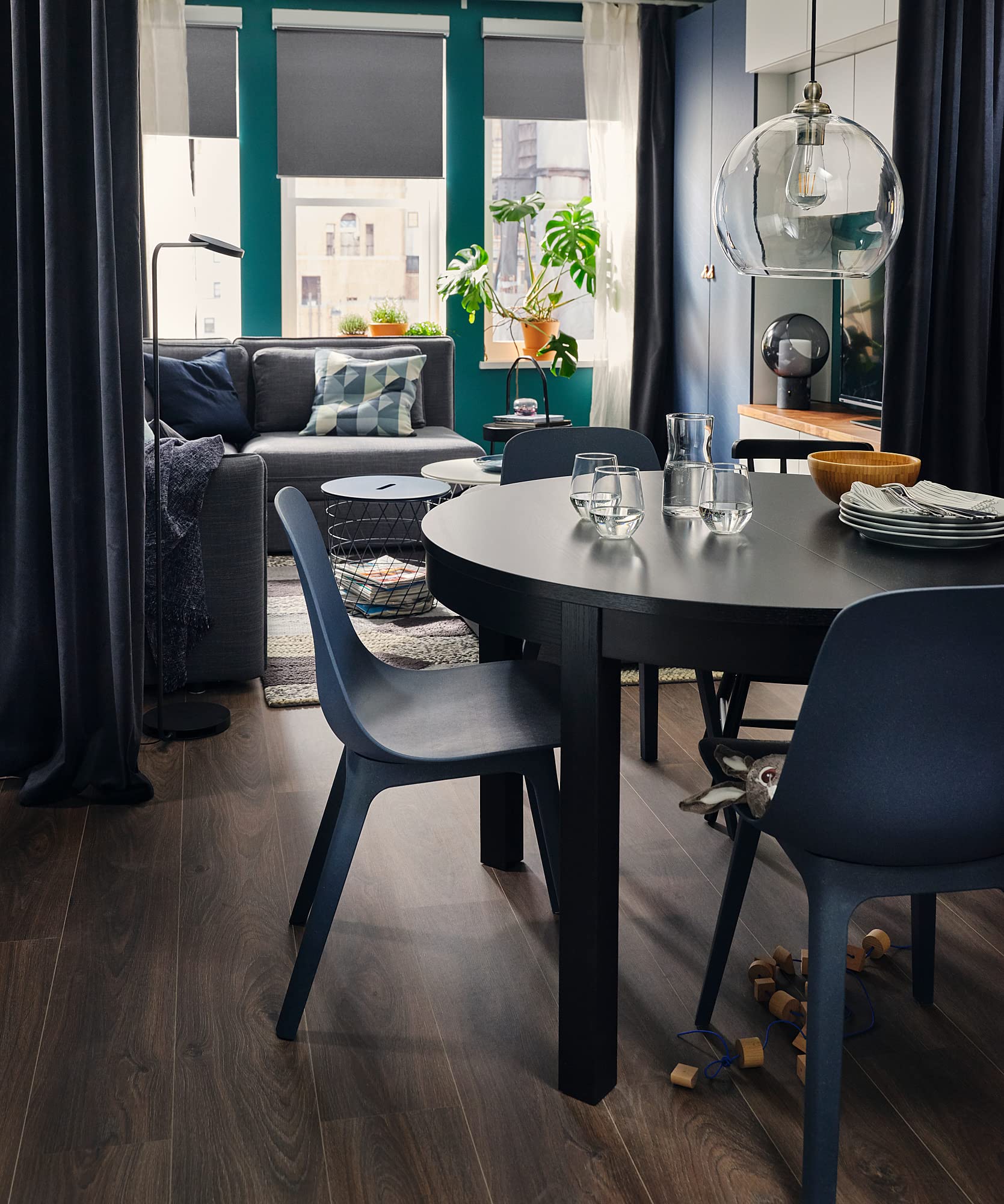 Amazon｜IKEA ODGER チェア ブルー｜ダイニングチェア オンライン通販