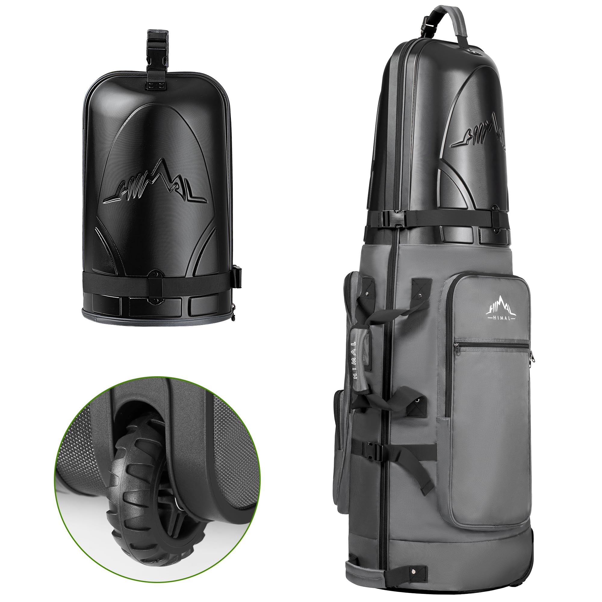 Amazon | UNIHIMAL ゴルフトラベルバッグ ハードケーストップ付き