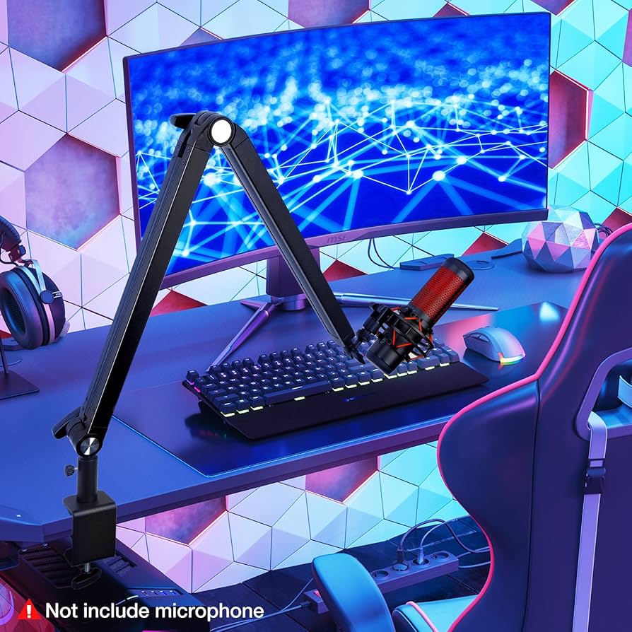 Amazon | SUNMON ブルー Yeti ブームアーム 延長チューブ付き HyperX