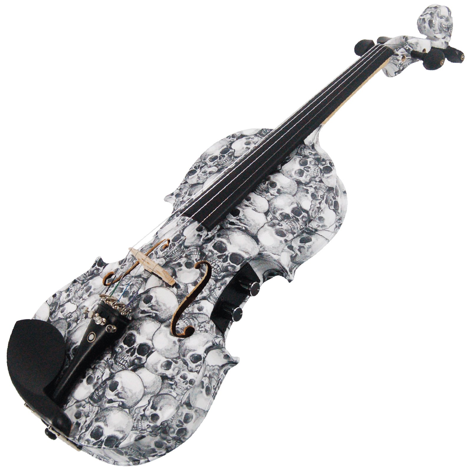 Amazon.com: Kinglos 4/4 Black White Skull Colored Solid Wood