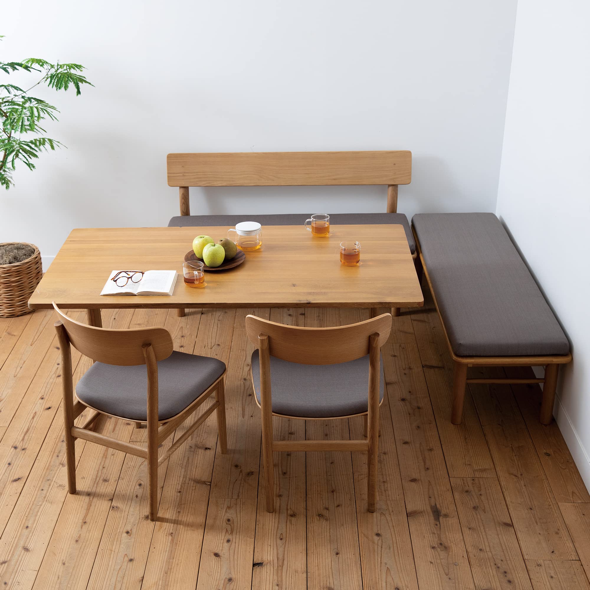 Amazon｜無印良品 木製リビングダイニングテーブル 幅150×奥行80×高さ