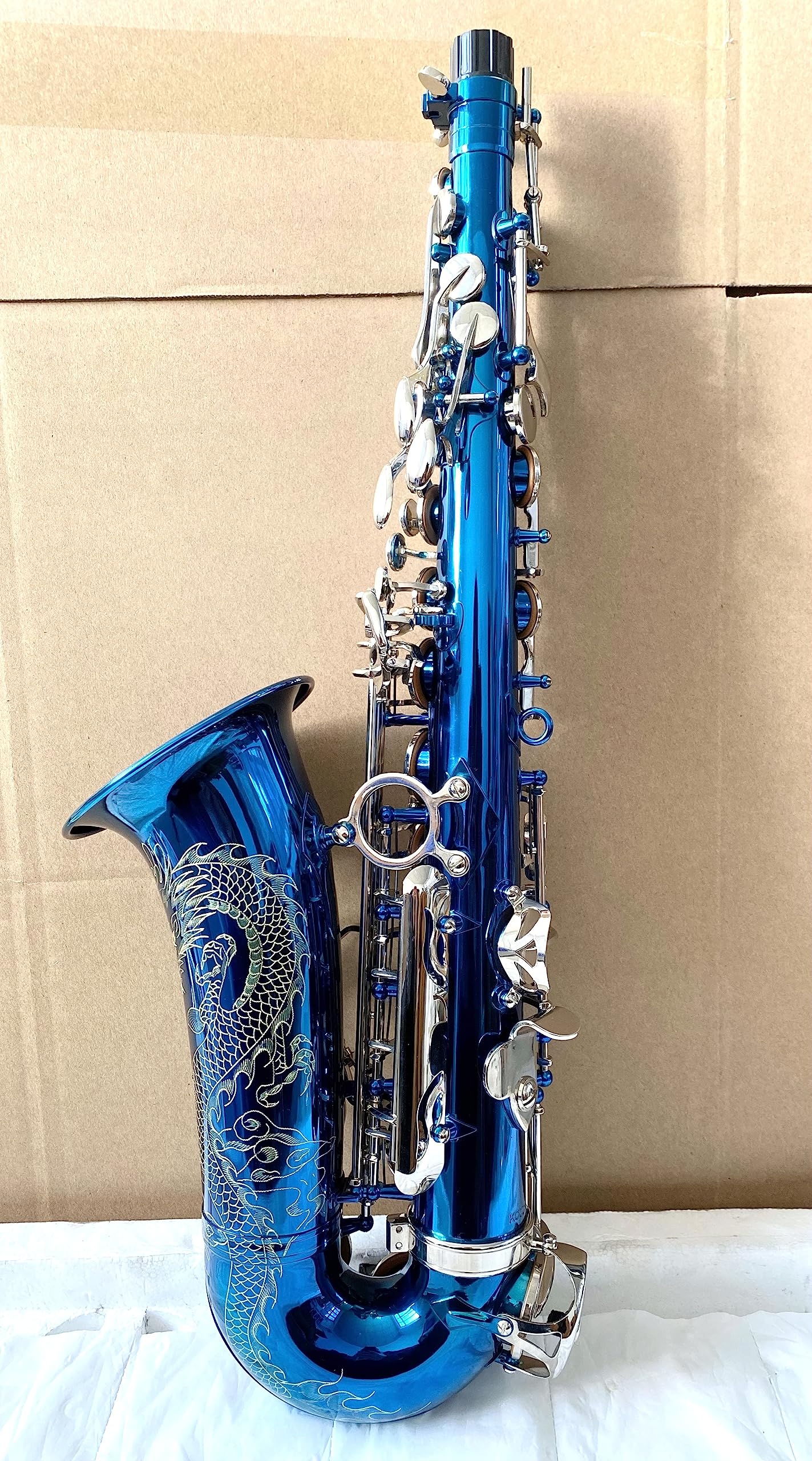 Amazon.com: Eastern Music intermediate blue glossy lacquered alto
