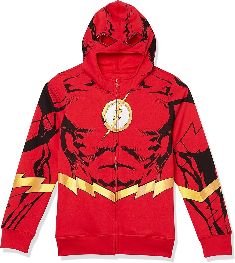 Amazon.com: DC Comics Boys The Flash Cosplay Zip-up Hoodie with