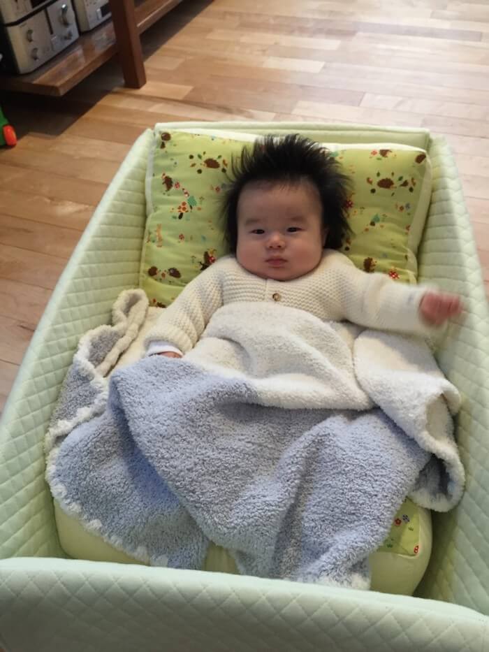 天使の寝床 ベビハグ グリーン まんまるねんね