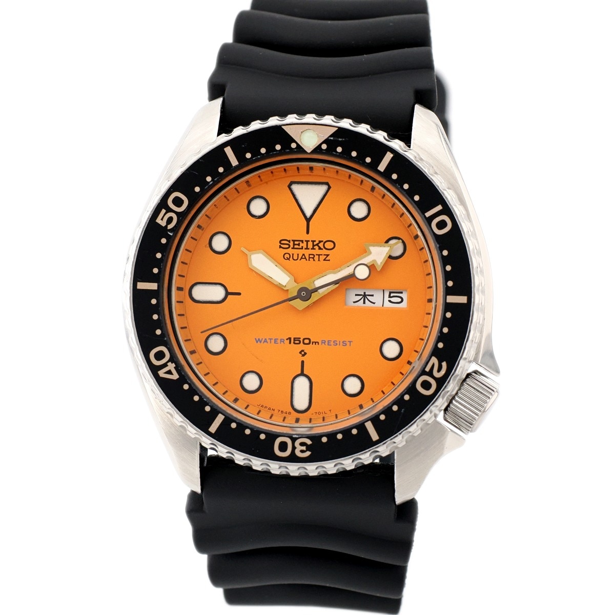 セイコー ダイバー 150m 7548-700C オレンジ文字盤 クオーツ 昭和57年