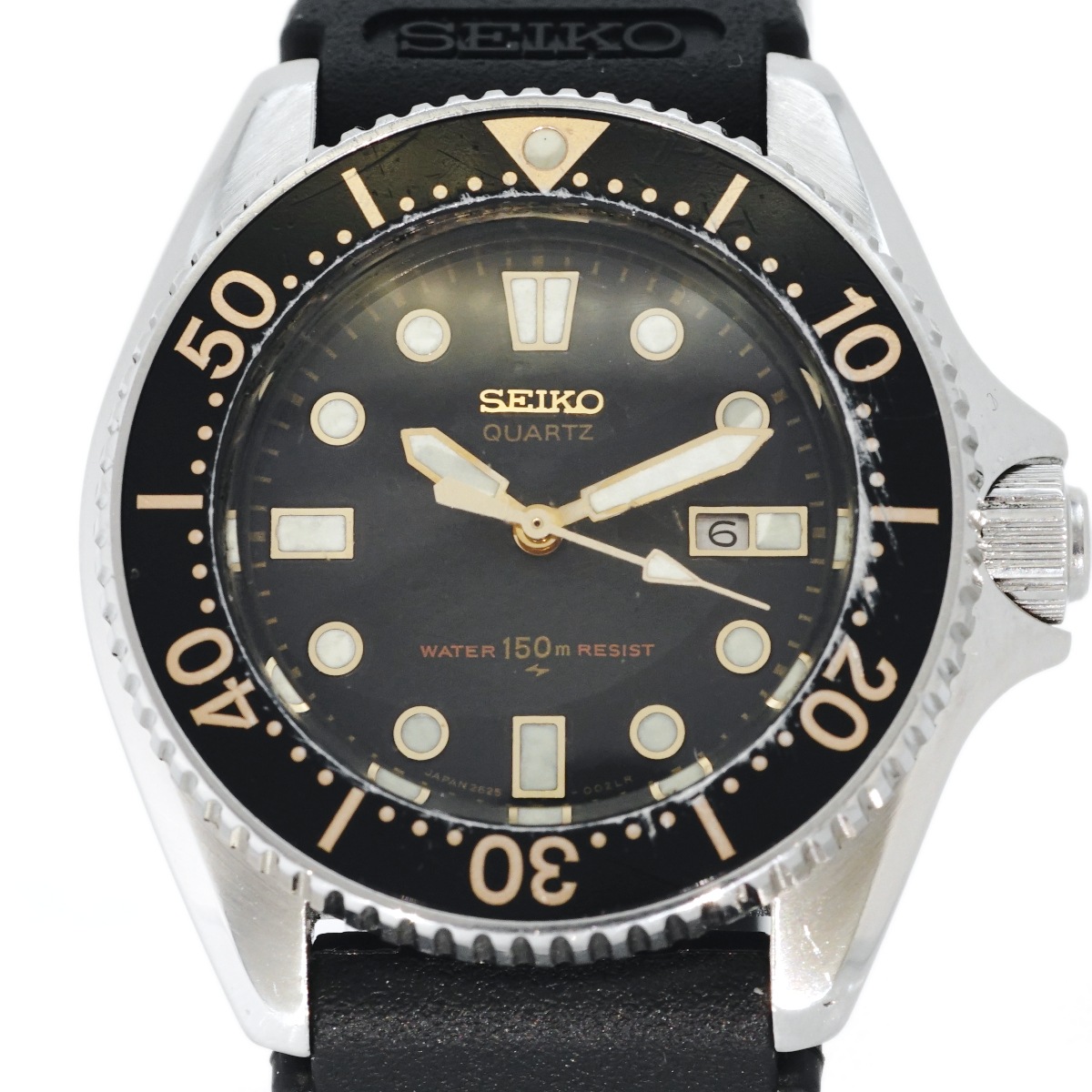 セイコー ダイバー 150m レディース 2625-0010 黒文字盤 クオーツ 昭和