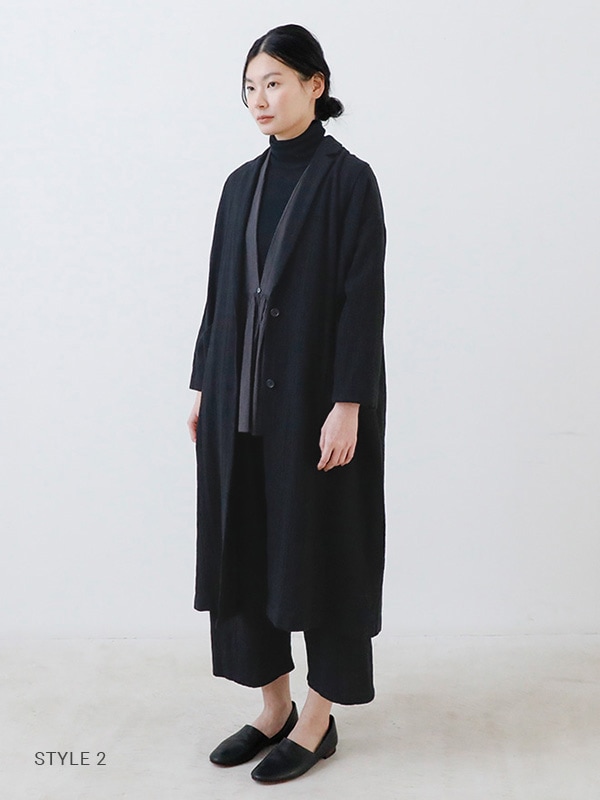 evam eva｜linen cotton long jacket｜ladies',outer