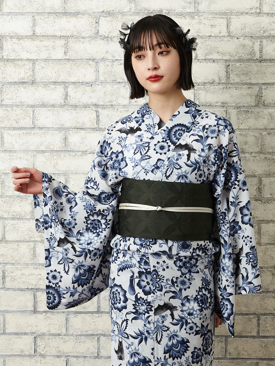浴衣単品「 更紗蝙蝠 」(FREE ブルー): ふりふ ｜ミマツグループ