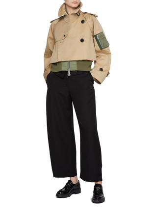 SACAI | Two Toned Layered Short Trench Jacket | Women | Lane Crawford