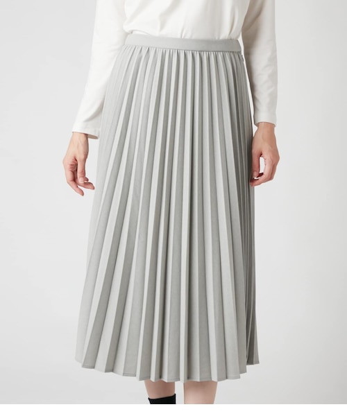 ウールライクトロピカル アコーディオンプリーツスカート