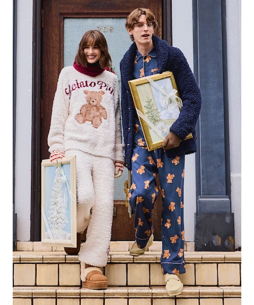 HOLIDAY】【HOMME】ジェラートスノーベアジャガードショール