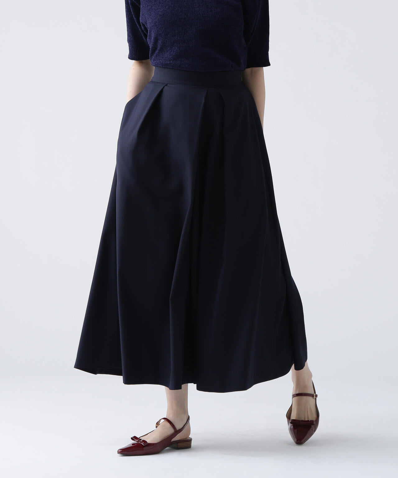 365ユーティリティー】 洗えるスカート見えフレアパンツ | NAVYNAVY