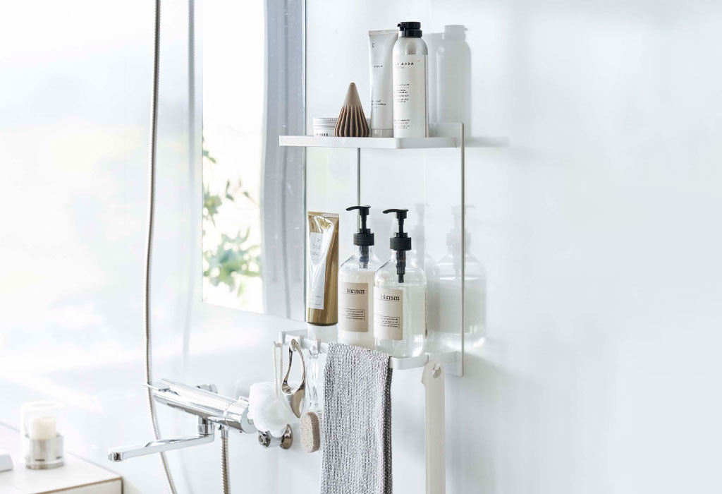 山崎実業 マグネットバスルームラック タワー 2段 tower | バスグッズ