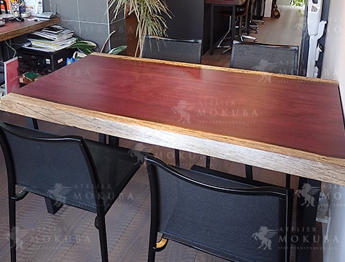 ダイニングテーブルxパープルハート【神奈川県横浜市 個人住宅