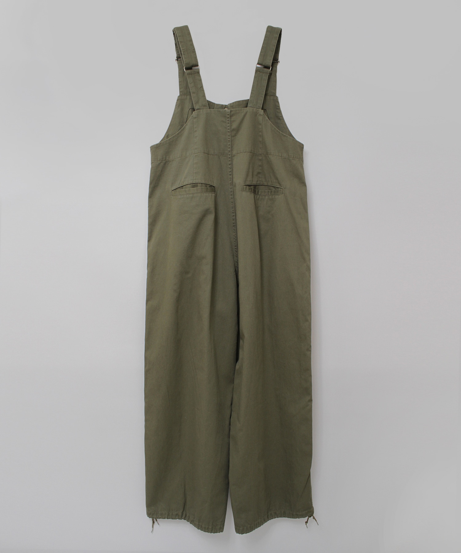 O0748 ミリタリーオーバーオール(F ライトグレー): オールインワン