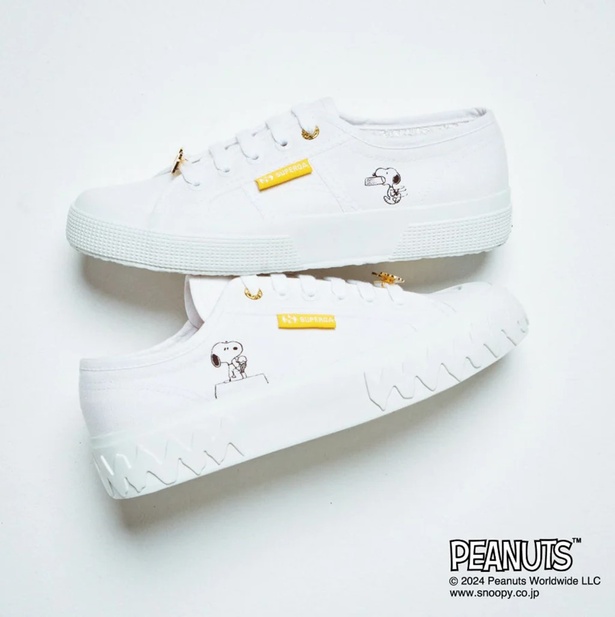 スペルガから「スヌーピー」がプリントされた白スニーカーが登場！春の