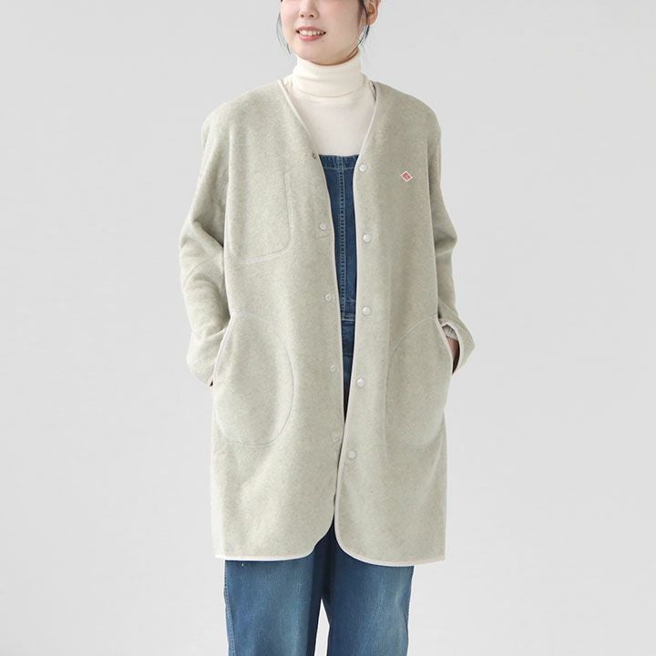 DANTON(ダントン) フリース カラーレスコート(JD-8992)の通販｜NEWS