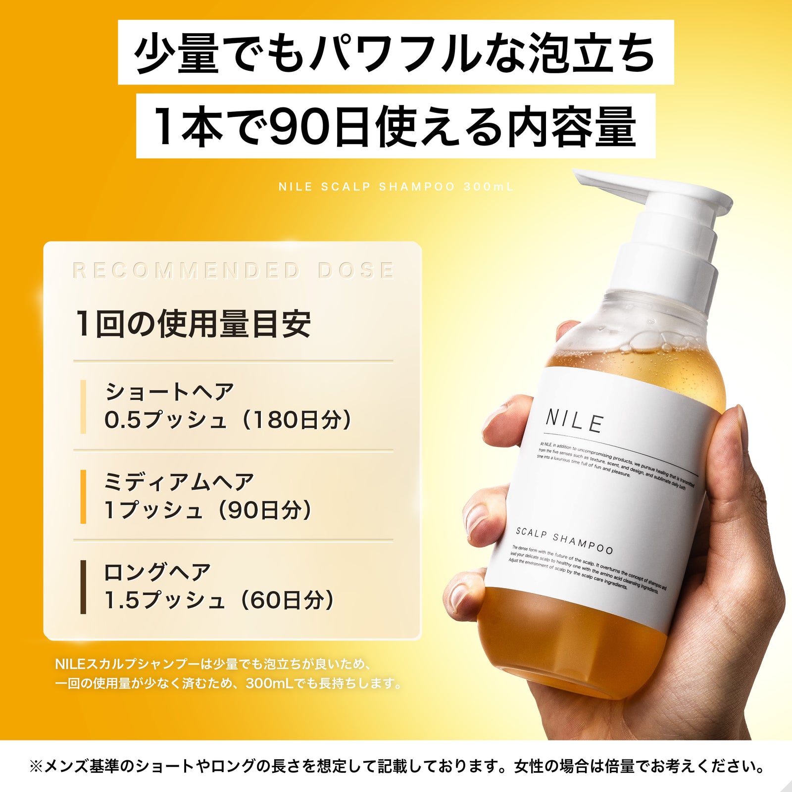NILE 濃密泡スカルプシャンプー メンズ アミノ酸シャンプー ノン