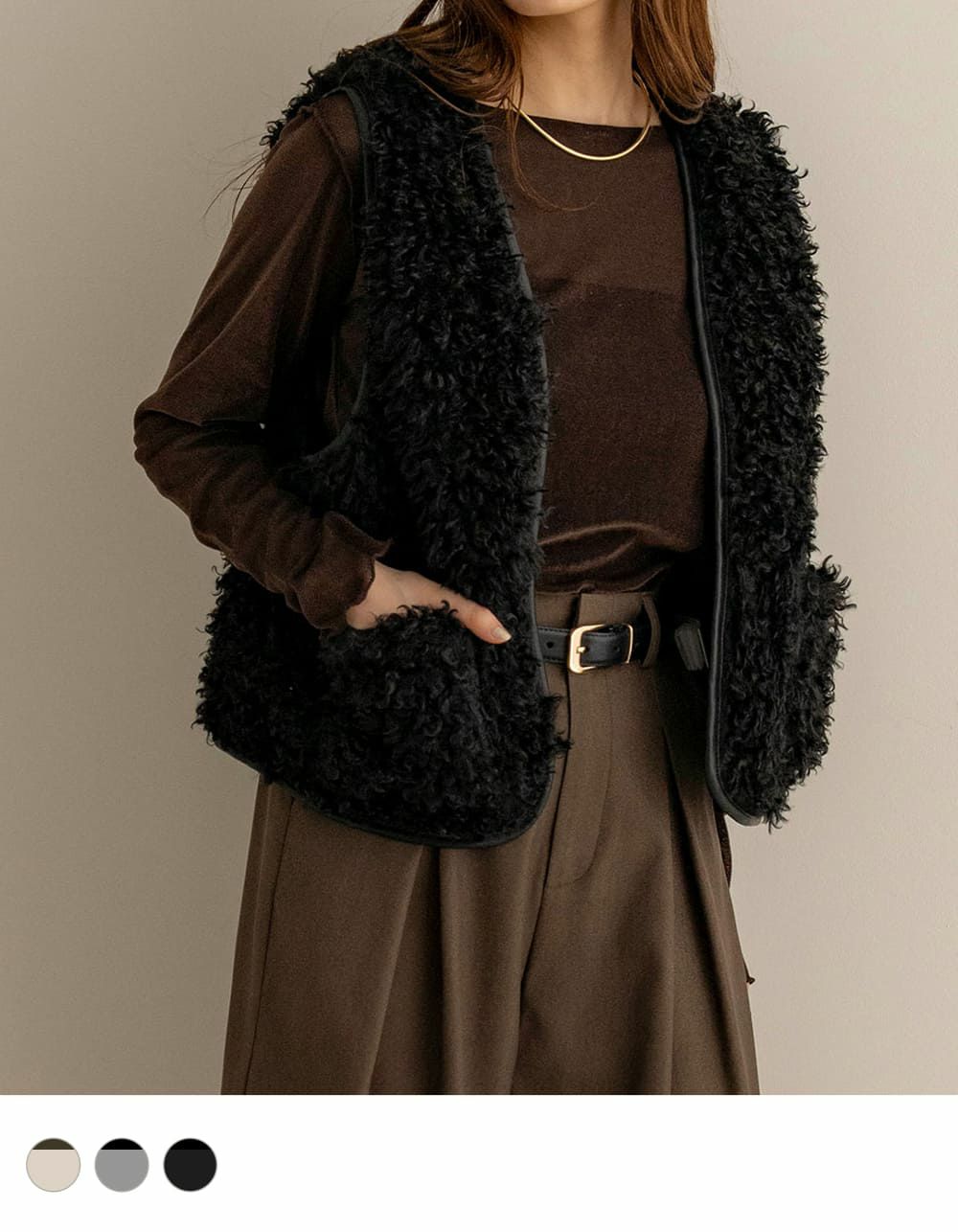 SET対象A】レザーパイピングファーベスト | NOAHL(ノアル)公式通販