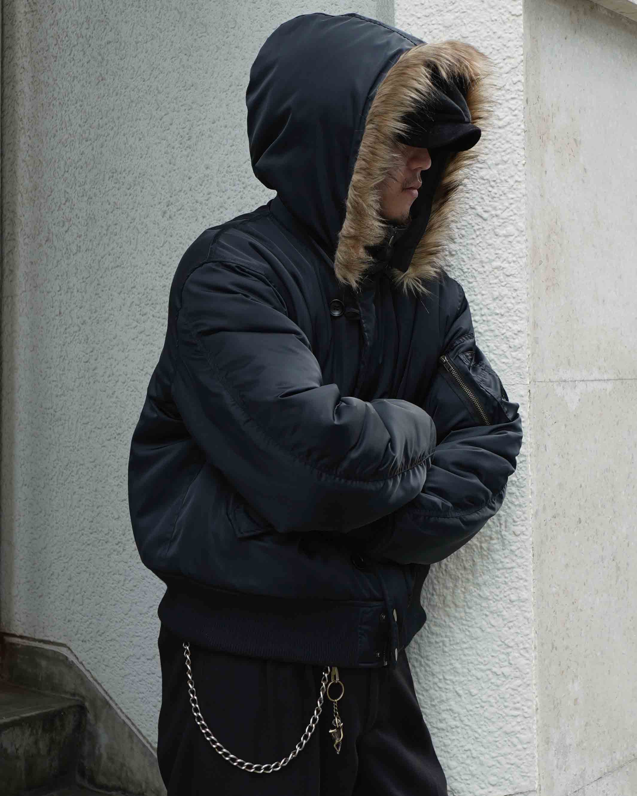 2WAYショートフライトジャケット[Black] – Noen