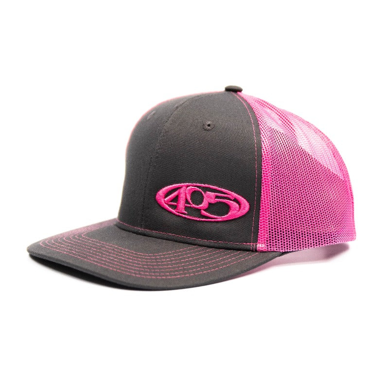 Grey w/ Pink 405 Logo Pink Mesh Snapback Cap – The Official FNA Store