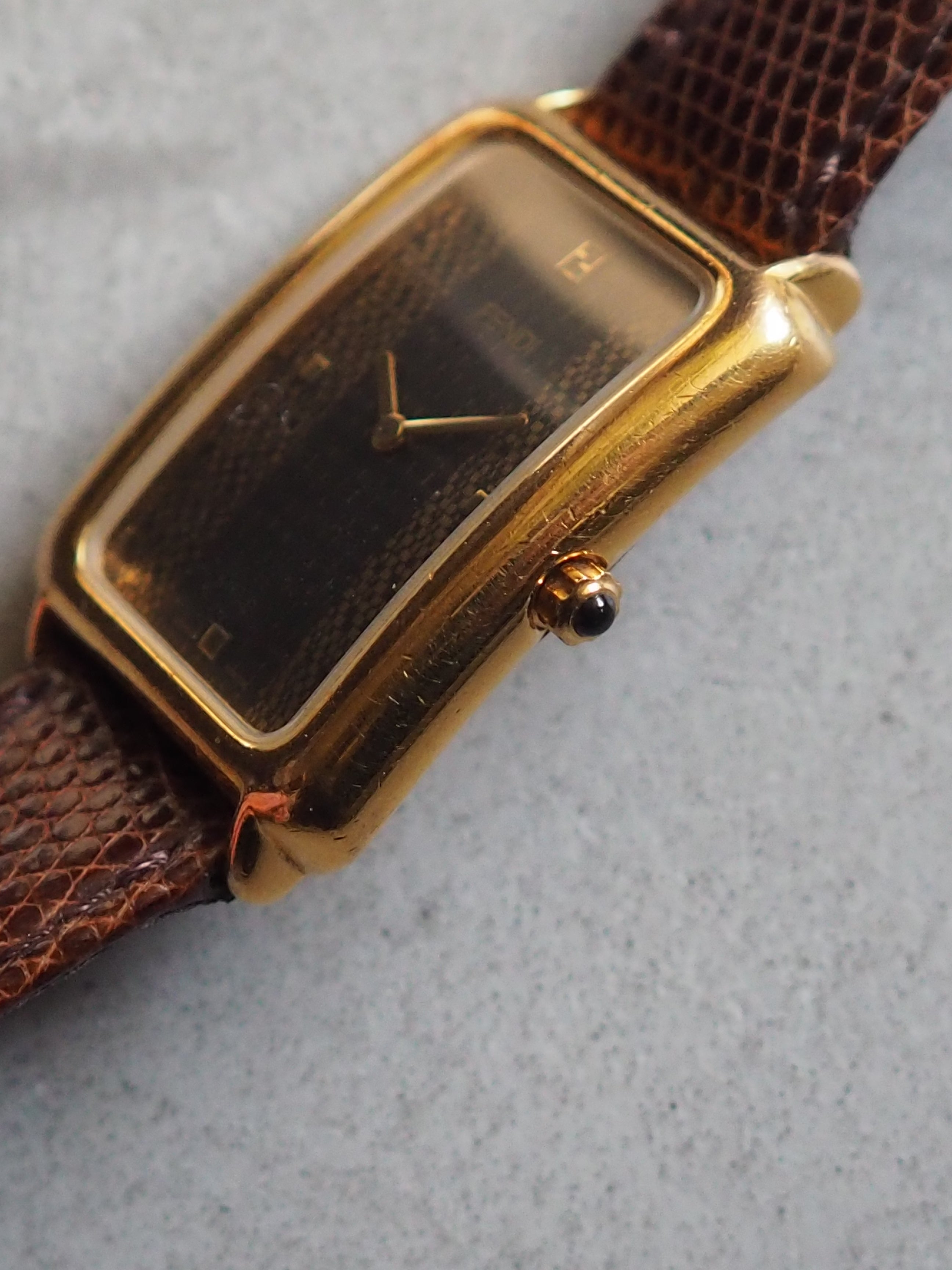 FENDI ヴィンテージ ファンディ スクエア ズッカ ウォッチ 腕時計 ユニ