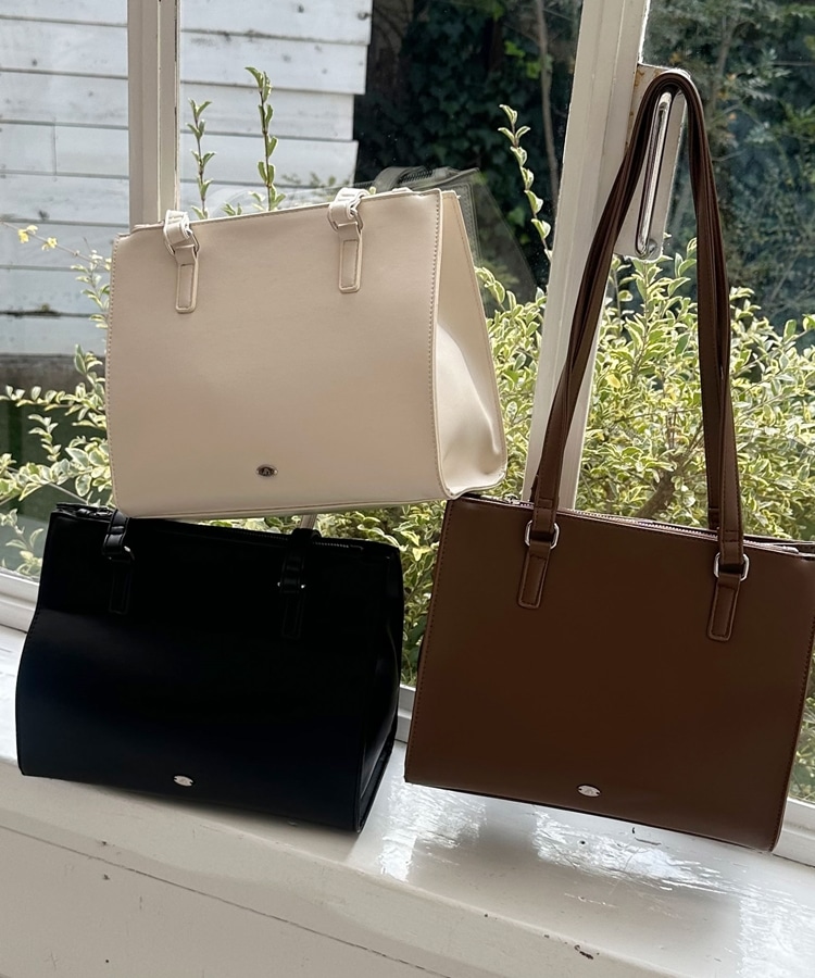 ブラウン【ノベルティ】合皮スクエアバッグ(F MOCHA): 小物｜PMbox P&M