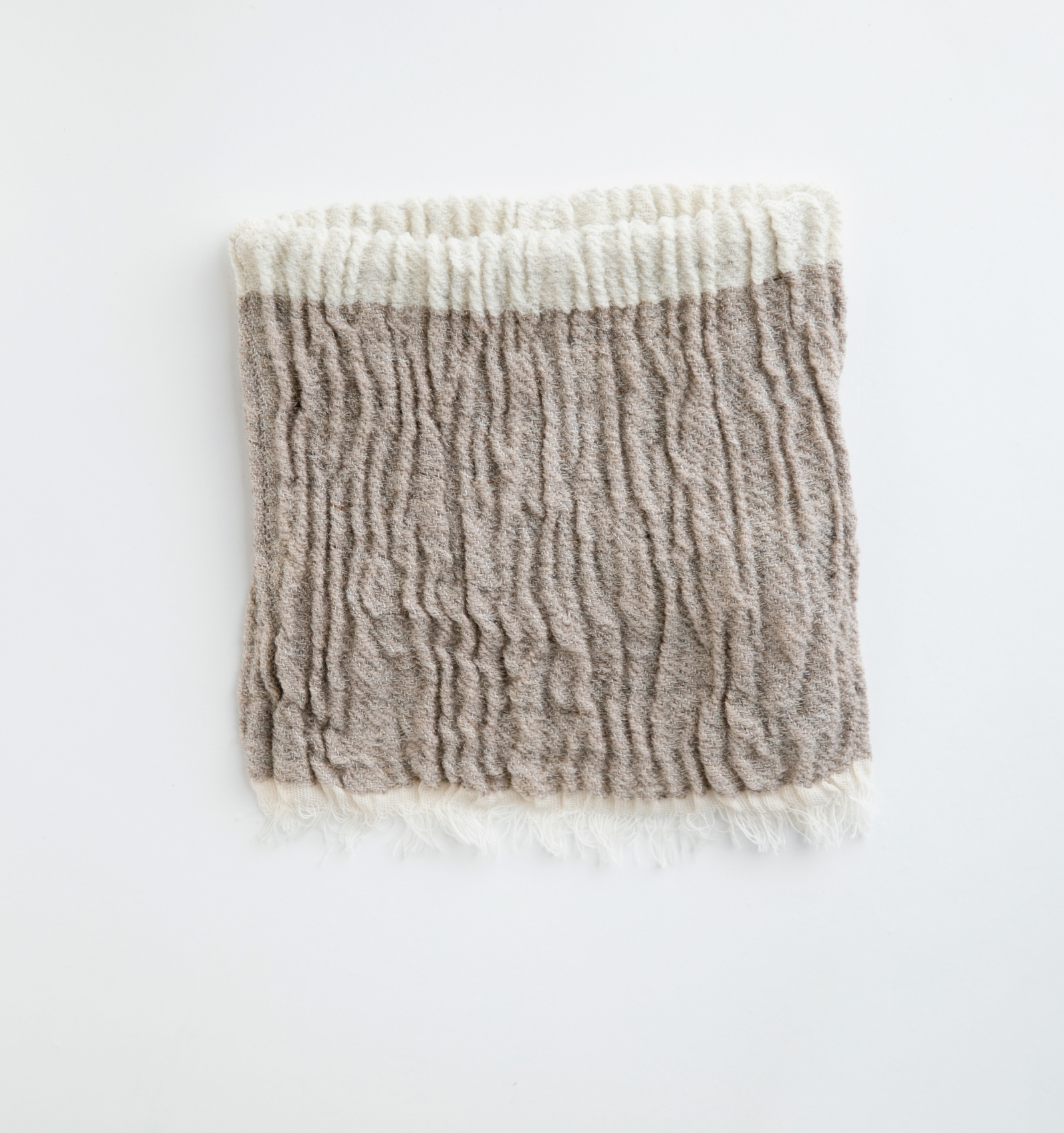 ウール ネックウォーマー 杢ベージュ×エクリュ | 【公式】工房織座