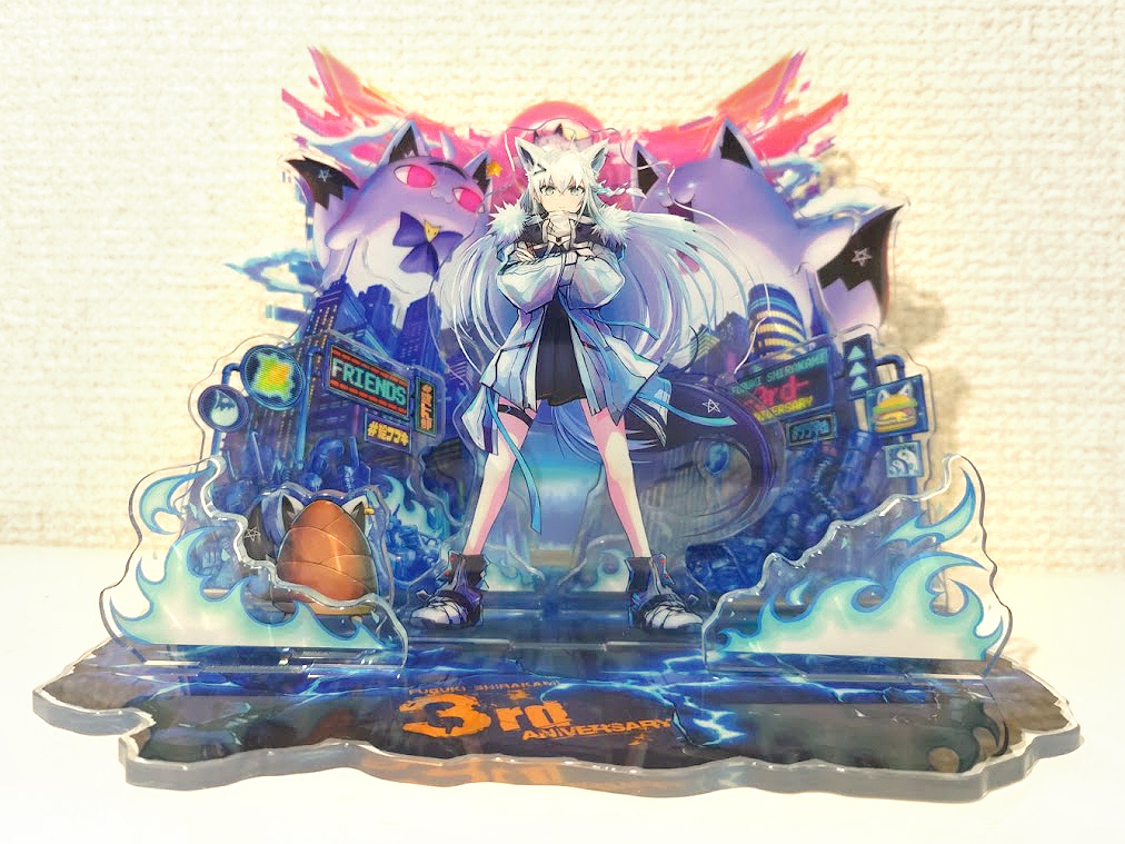 担当させて頂いた「白上フブキさん」の3周年記念アクリルジオラマ