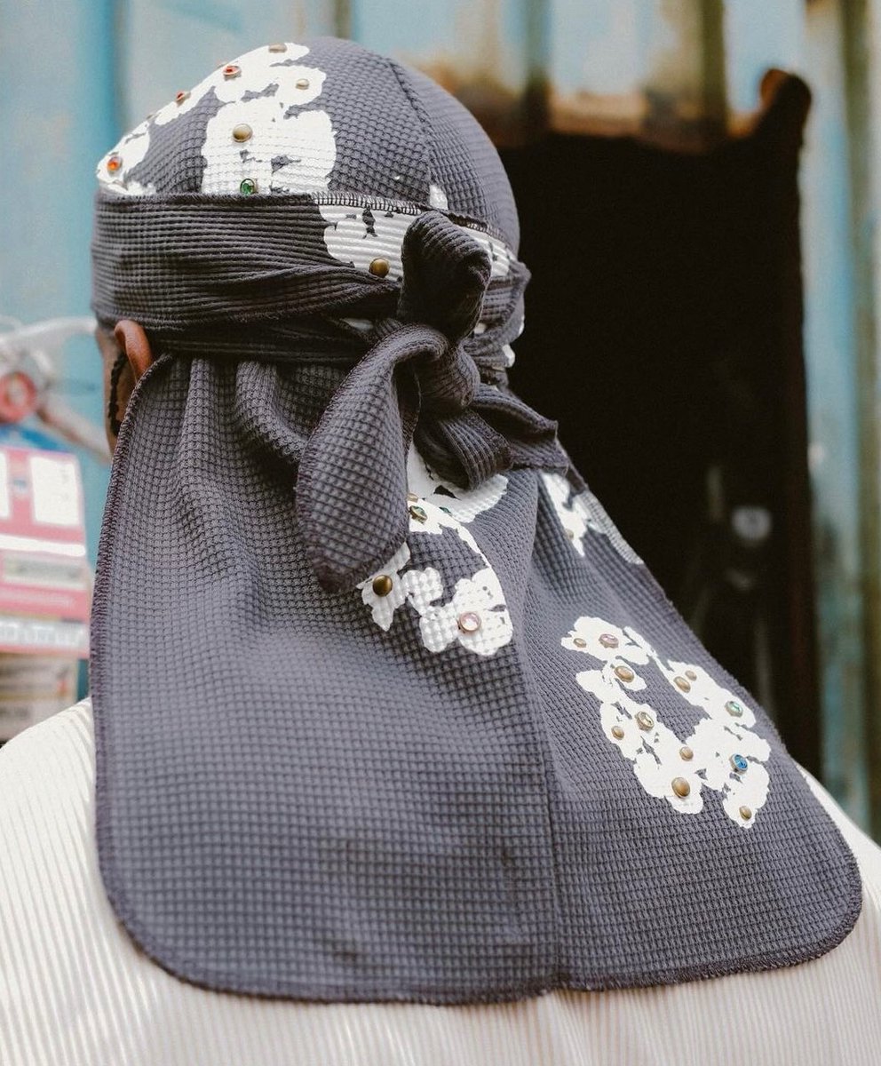 DENIM TEARS Rhinestone Cotton Wreath Durag First Look 👀 Drops