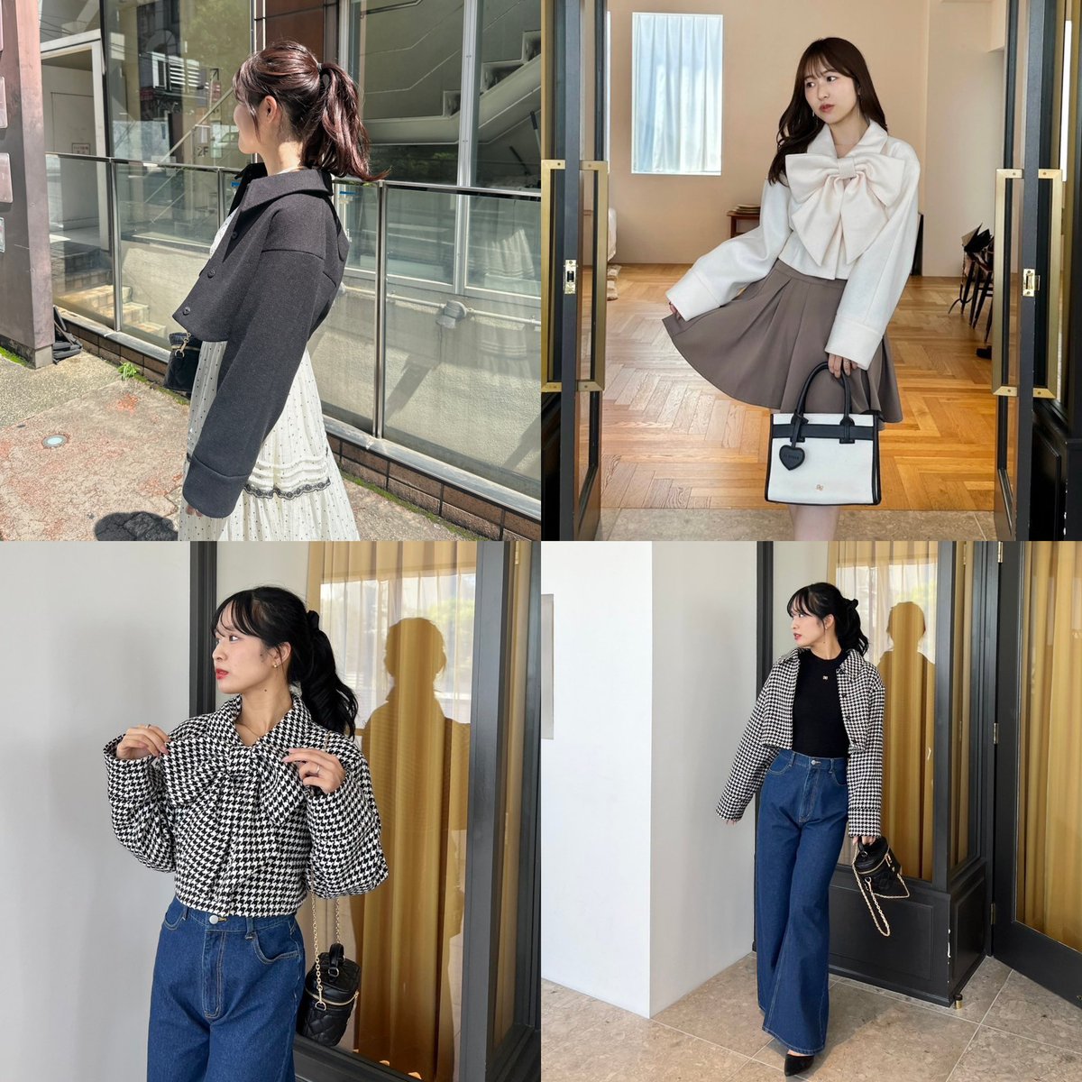 2024 winter coat collection♥︎ ビッグリボンショートコート ¥15,800