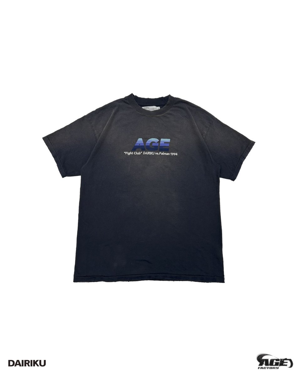 GOODS INFO】 DAIRIKU × Age Factory “AGE”Vintage Wash H-S Tee