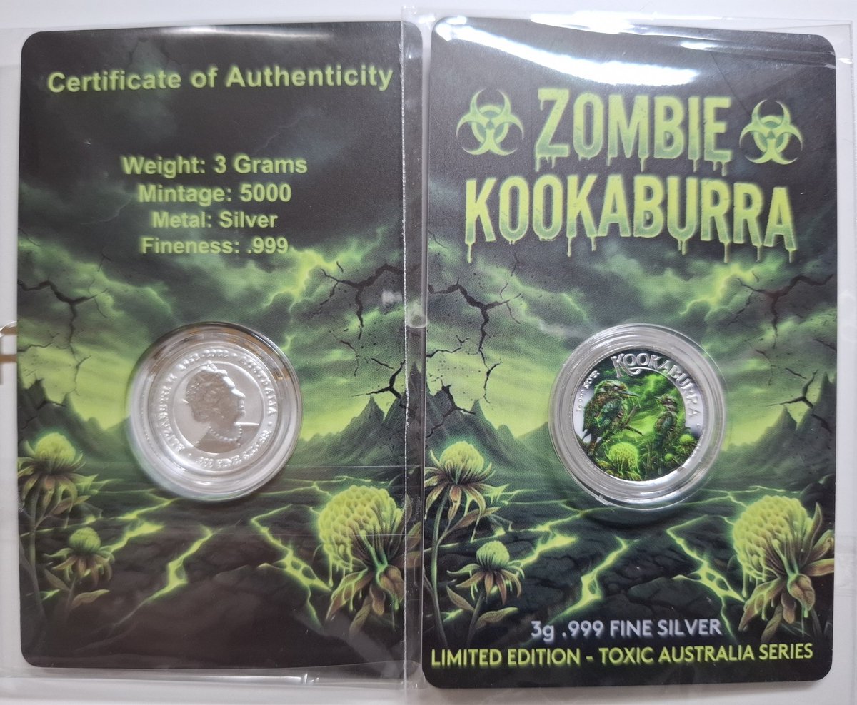 銀貨を買ったらオマケでついていた ゾンビ・ワライカワセミの3g純