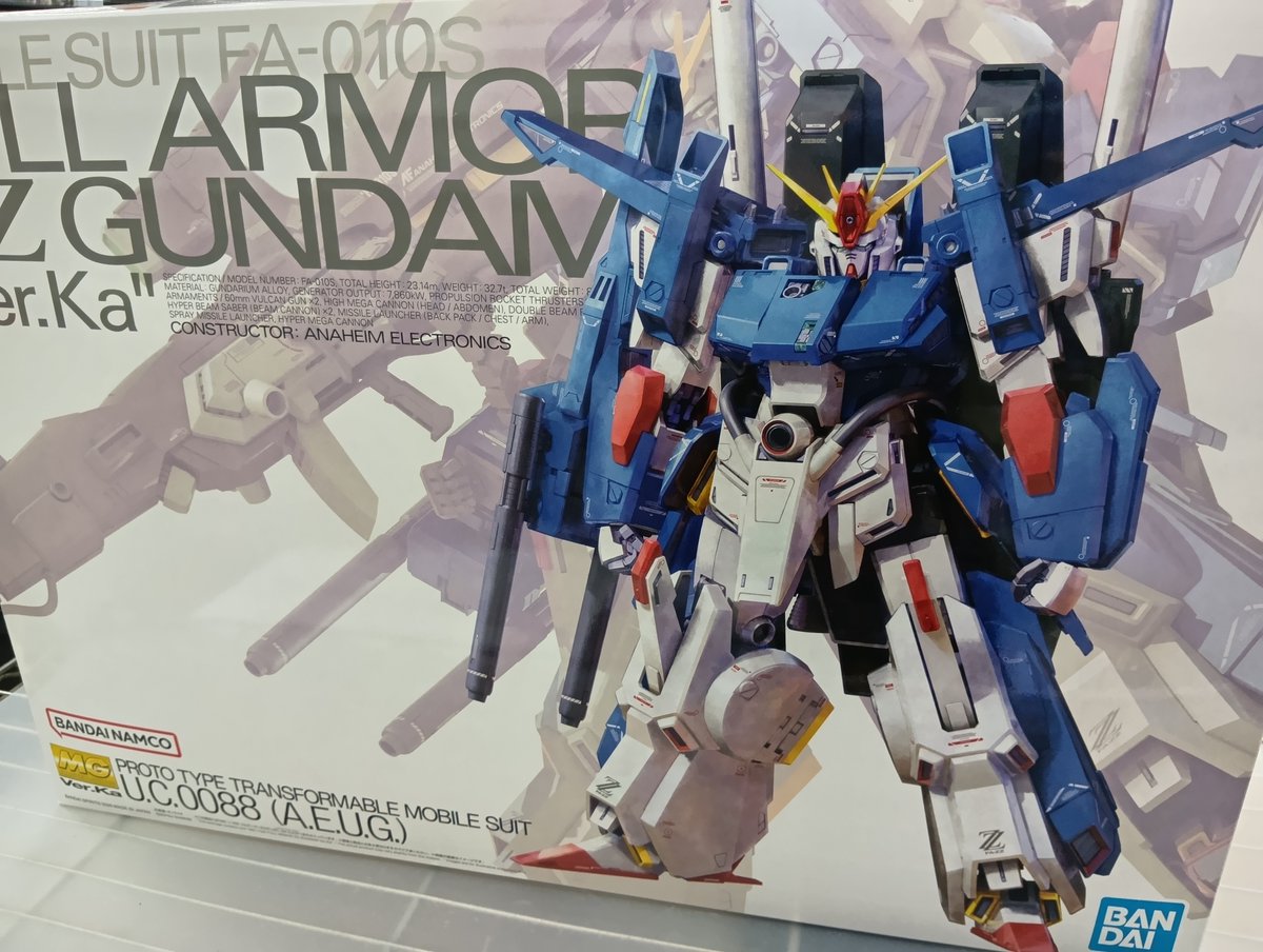 本日プラモ入荷されました🥰 MG 1/100 フルアーマーZZガンダム Ver.Ka