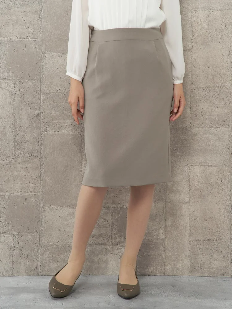 ネイビー 2WAYストレッチスーツ タイトスカート ベージュ/ネイビー