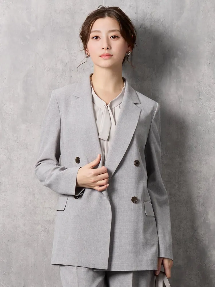 M．グレー サッカー調 グレンチェックスーツ ダブルジャケット