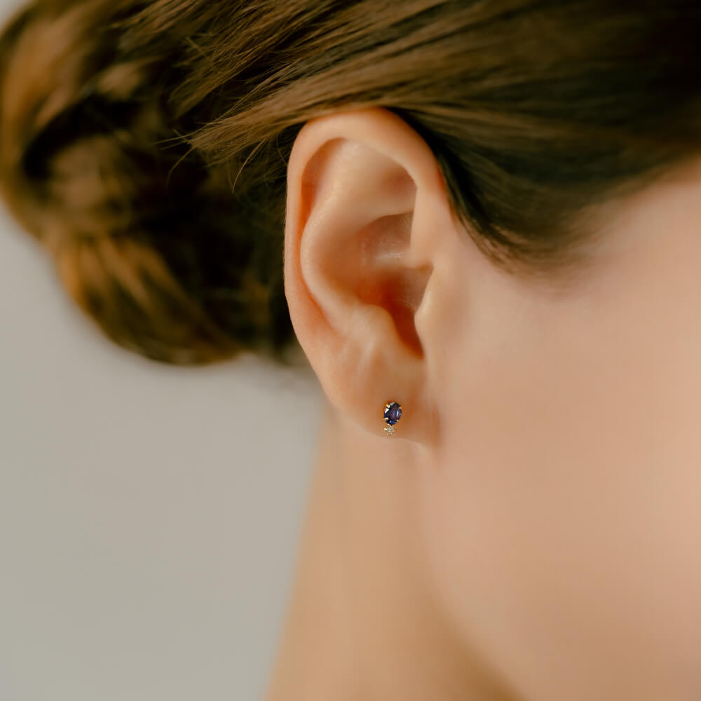 K18 天然カラーストーン 軟骨ピアス – PICOLLET